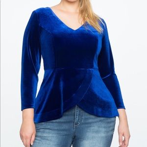 ISO Eloquii velvet peplum shirt